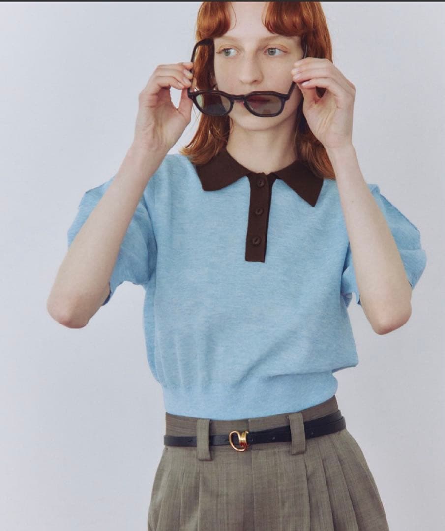 ラミーニットポロシャツ　アダムエロペ