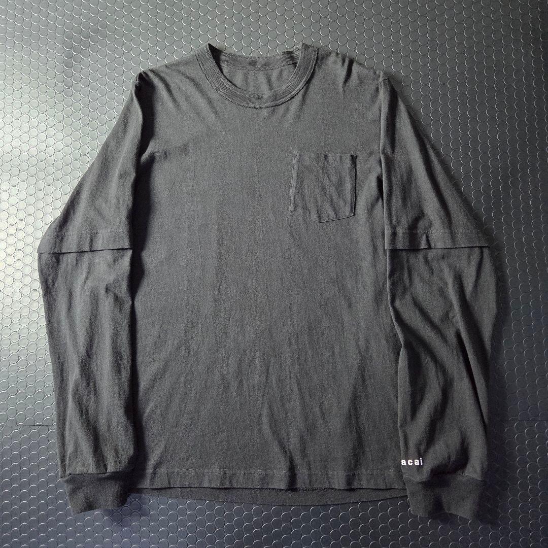 希少 入手困難　サカイ　レイヤード　バックプリント　ロンt XL