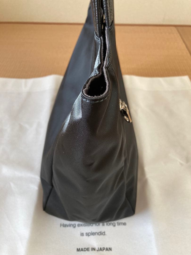 russet クラウズナイロン　ブラック トートバッグ