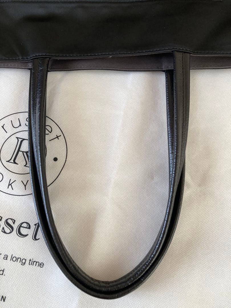 russet クラウズナイロン　ブラック トートバッグ