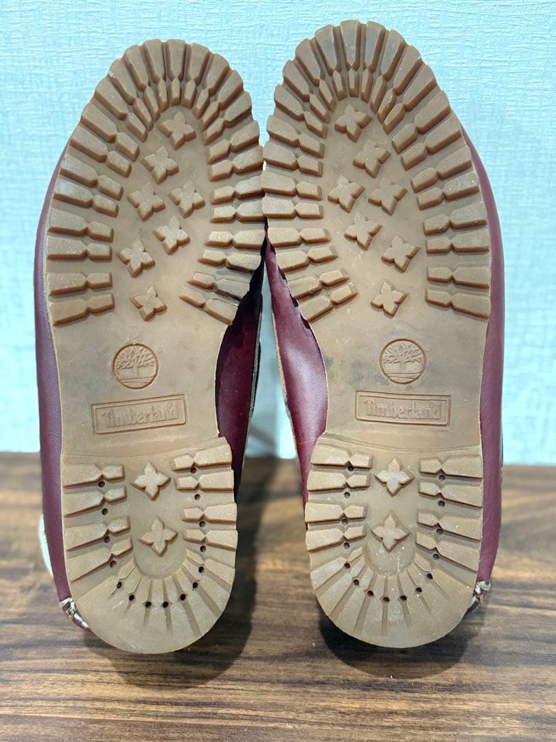Timberland クラシック　バーガンディ デッキシューズ 革靴