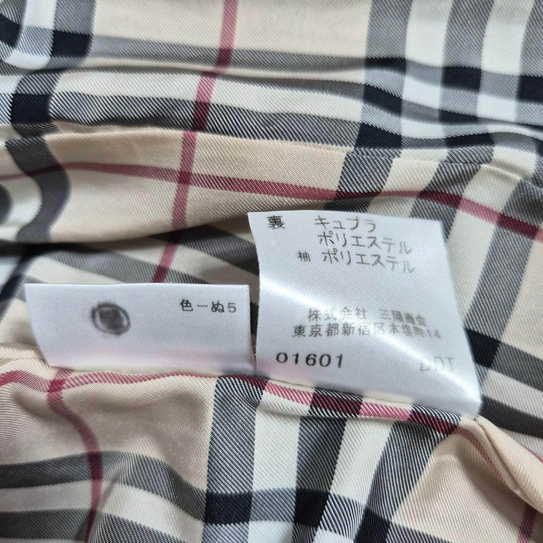 【美品】バーバリーロンドン ピーコート ウール ノバチェック ブラック L