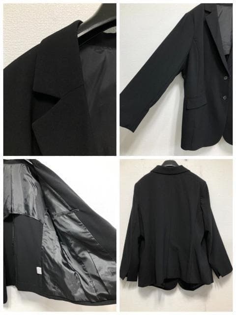 新品☆4L黒無地スーツ3点♪パンツ・スカート フォーマル・リクルート〇〇G182