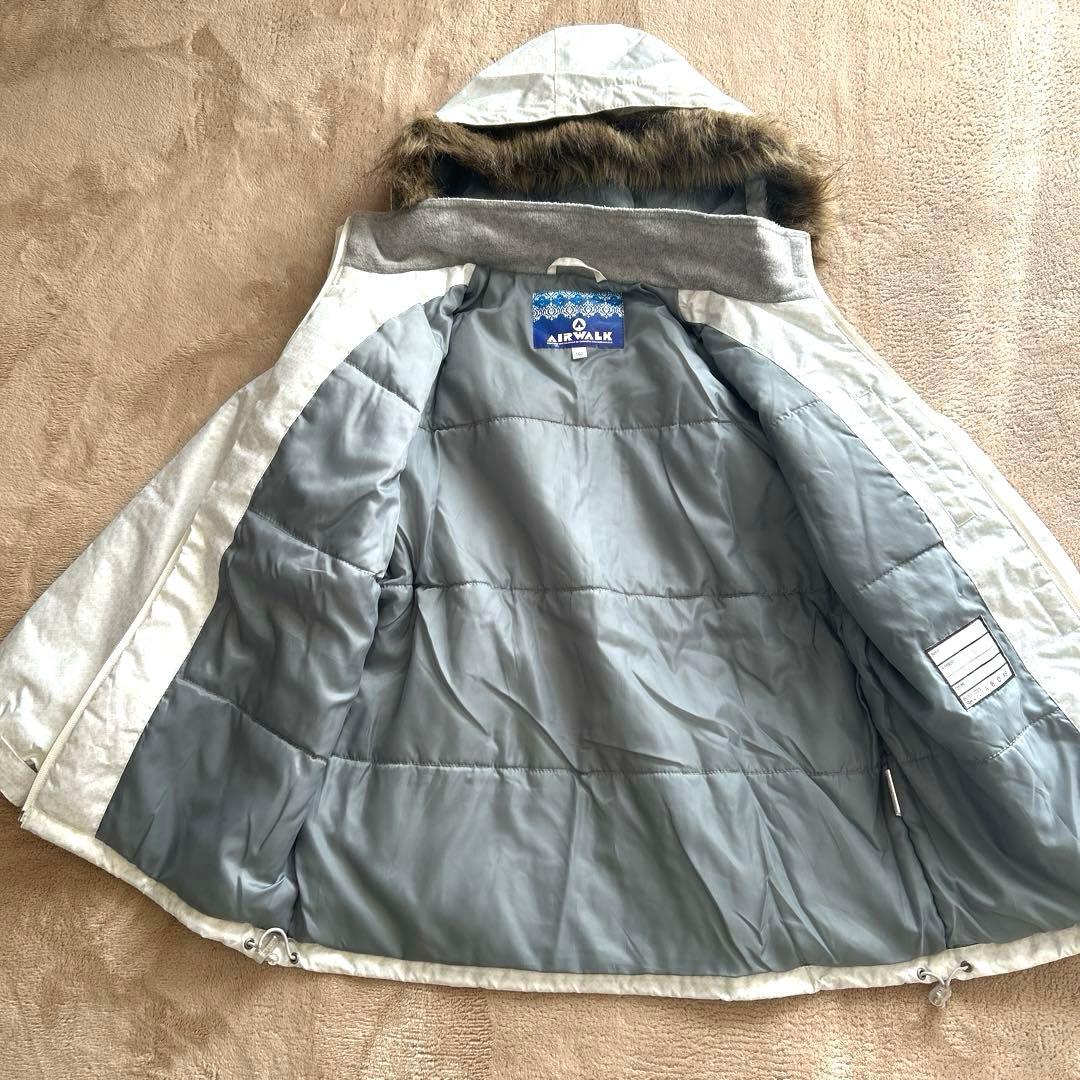 AIRWALK スキーウェア　上下　160 スノボ　男女兼用可　白×ブラウン