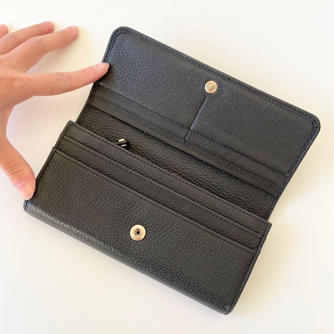 【極美品】JIMMY CHOO 長財布 クリスタル スタースタッズ付き 黒