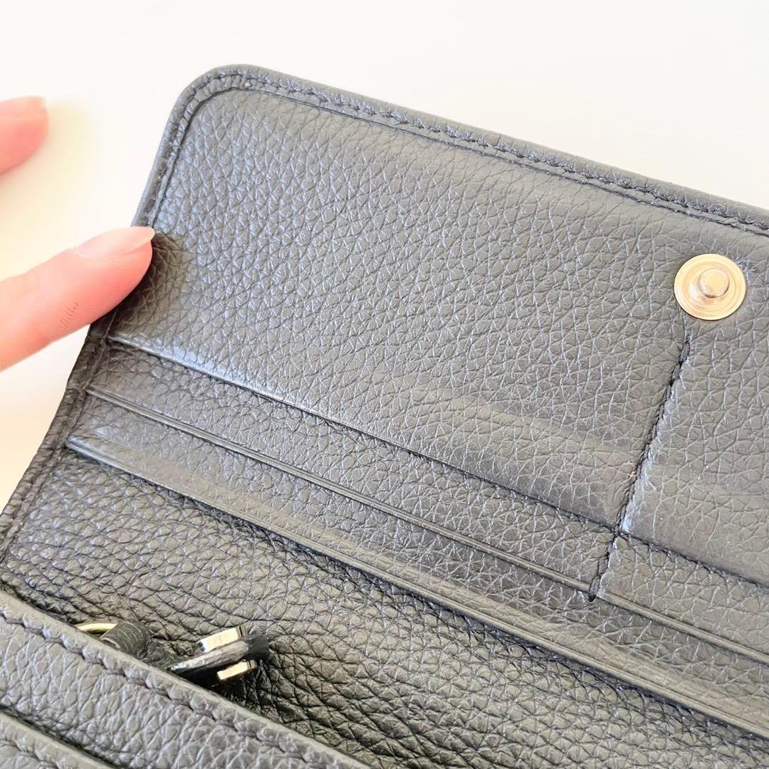 【極美品】JIMMY CHOO 長財布 クリスタル スタースタッズ付き 黒