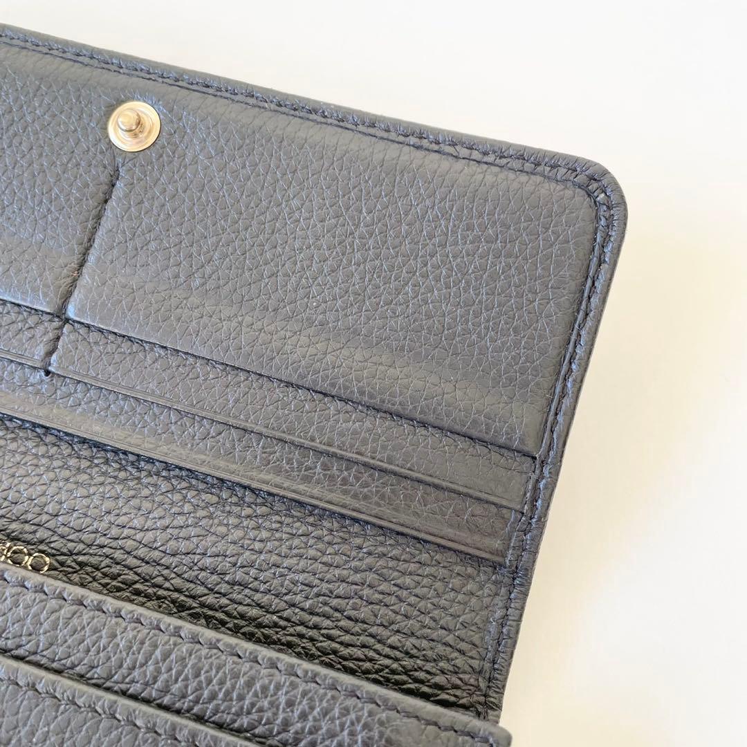 【極美品】JIMMY CHOO 長財布 クリスタル スタースタッズ付き 黒