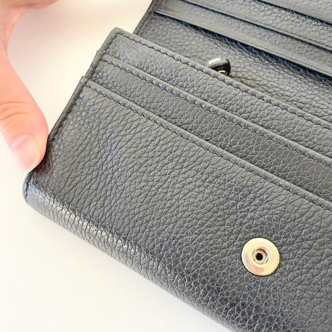 【極美品】JIMMY CHOO 長財布 クリスタル スタースタッズ付き 黒