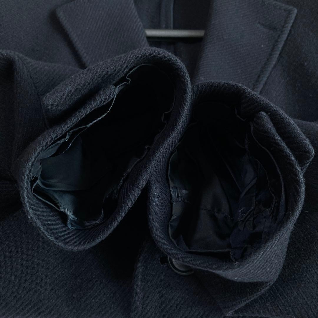 サルヴァトーレフェラガモ ロングコート XL ウール 黒 イタリア製 保温性