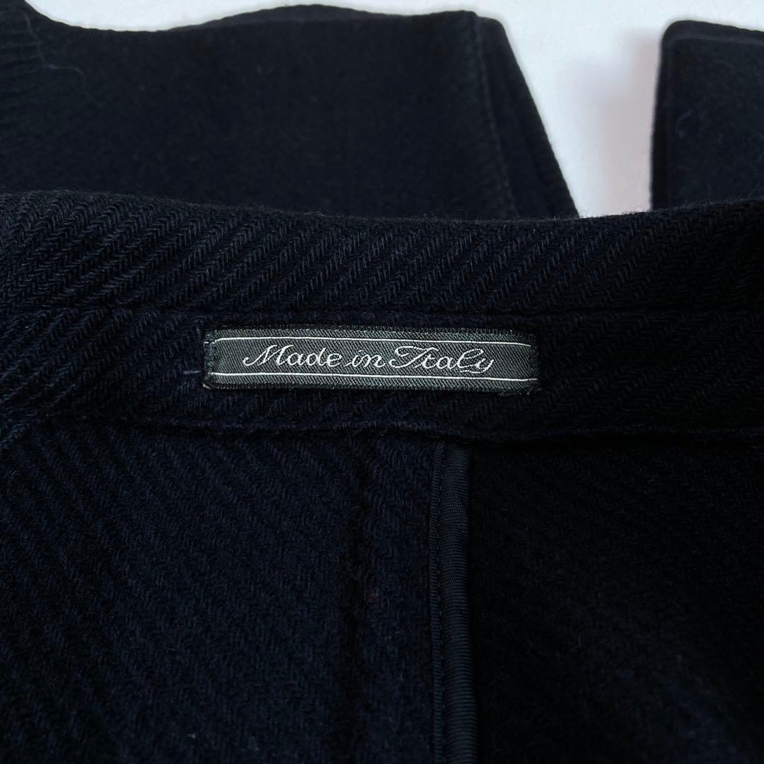 サルヴァトーレフェラガモ ロングコート XL ウール 黒 イタリア製 保温性