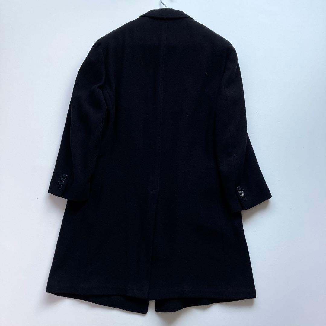 サルヴァトーレフェラガモ ロングコート XL ウール 黒 イタリア製 保温性