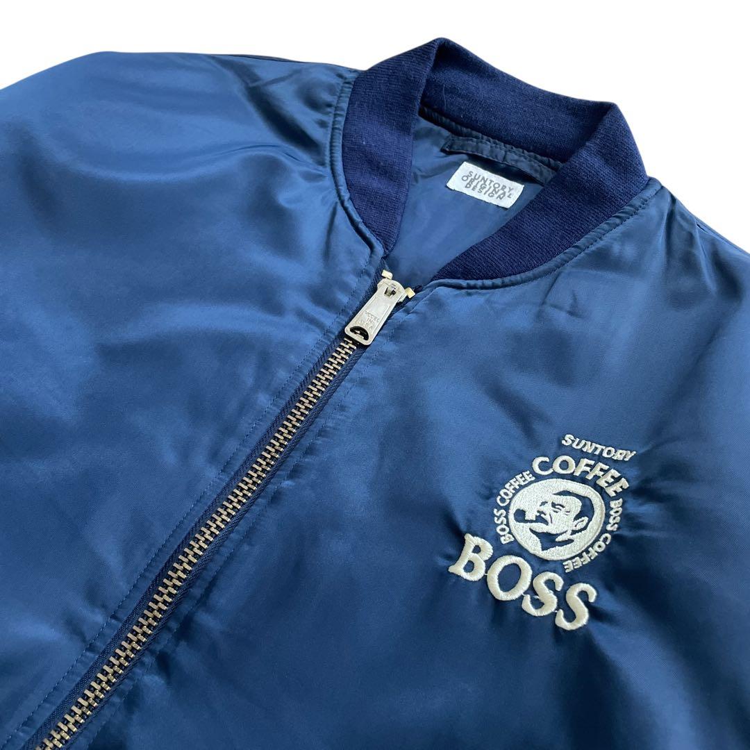 極美品 90s ビンテージ BOSSジャン 2nd MA-1タイプ 両面刺繍ロゴ