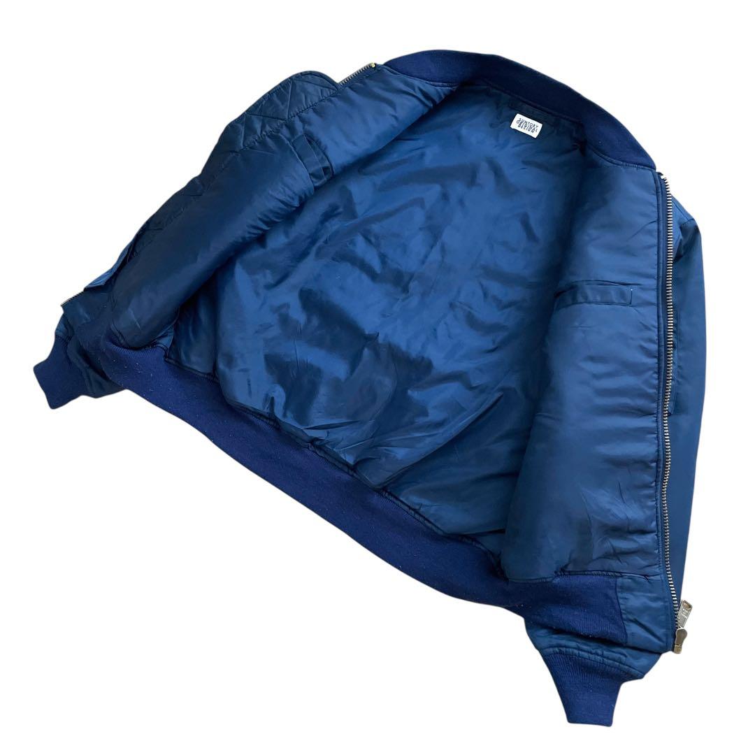 極美品 90s ビンテージ BOSSジャン 2nd MA-1タイプ 両面刺繍ロゴ