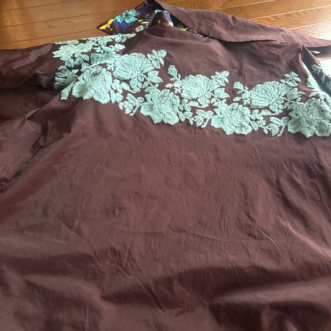 TOKUKO 1er VOL 花柄ロングコート Aラインコートリバーシブル