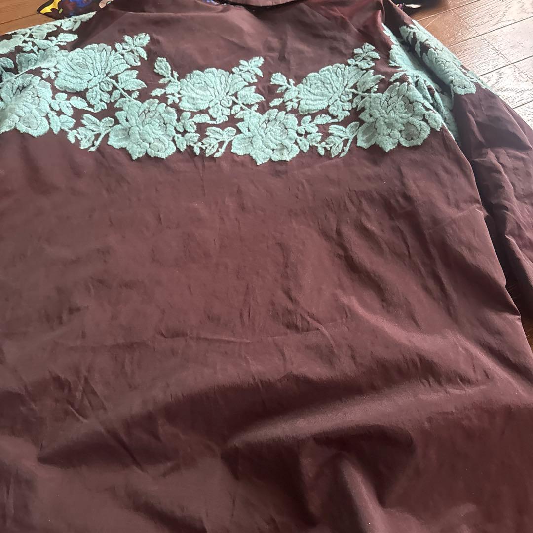 TOKUKO 1er VOL 花柄ロングコート Aラインコートリバーシブル