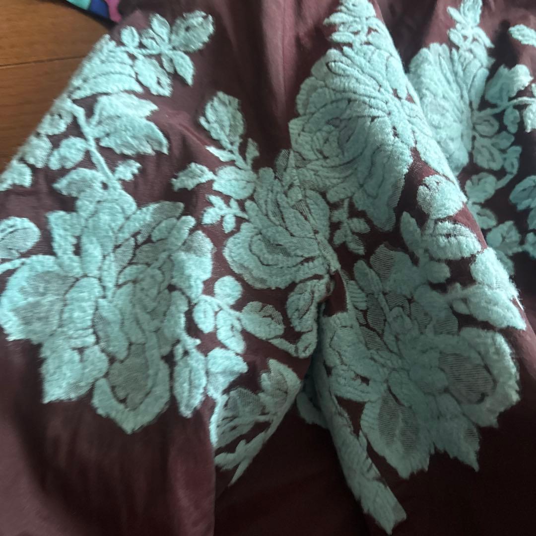 TOKUKO 1er VOL 花柄ロングコート Aラインコートリバーシブル