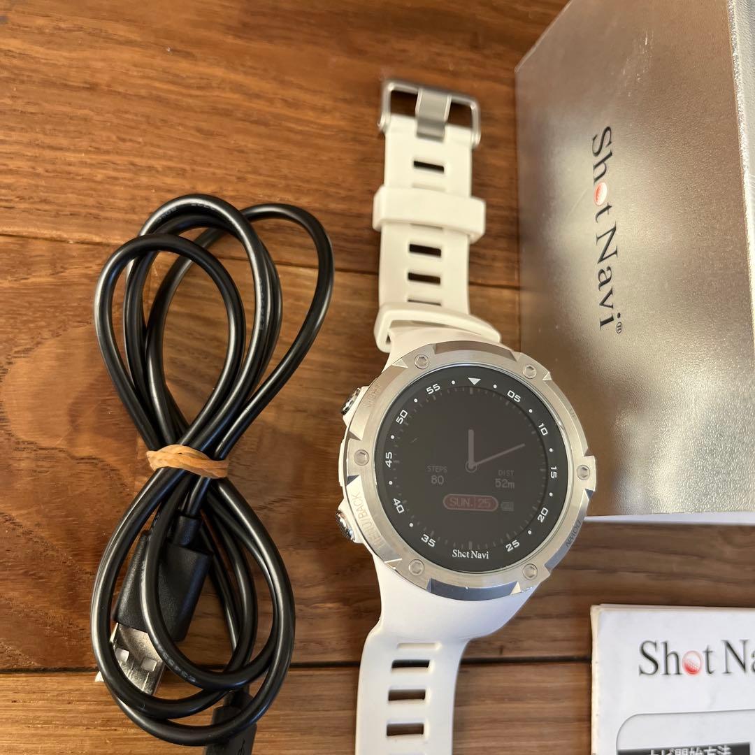 ショットナビ W1 Evolve ゴルフ GPS ウォッチ　ホワイト 時計
