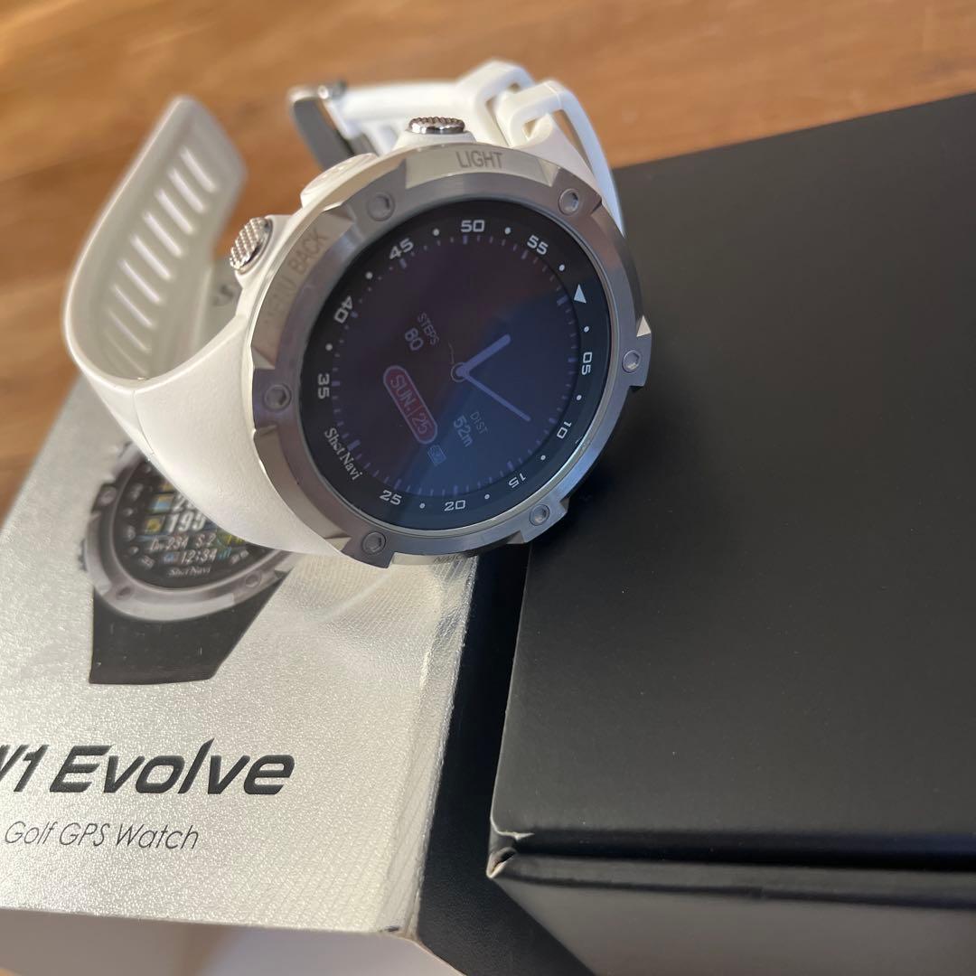ショットナビ W1 Evolve ゴルフ GPS ウォッチ　ホワイト 時計