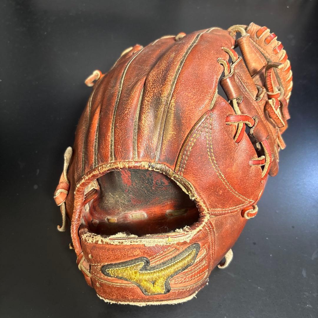 オレンジ レザー 硬式野球グローブ
