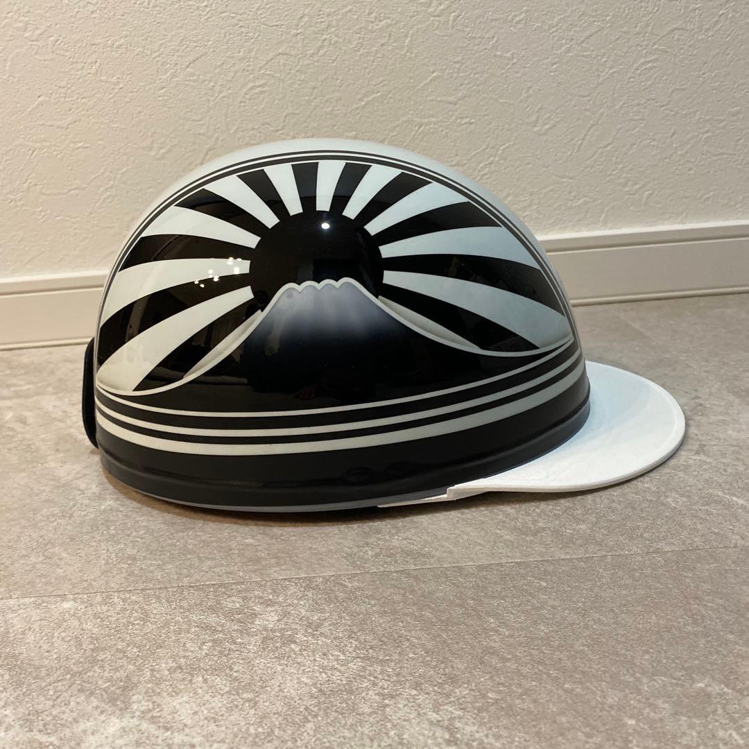 富士山デザイン 半帽ヘルメット　コルク半