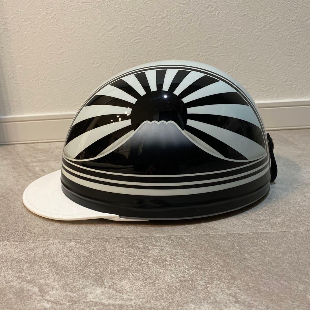 富士山デザイン 半帽ヘルメット　コルク半