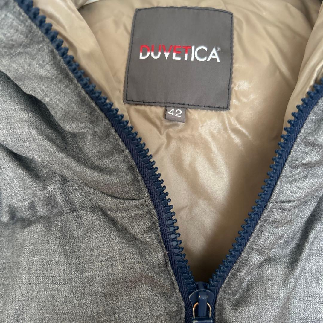 DUVETICA フード付きダウンベスト 42 グレー