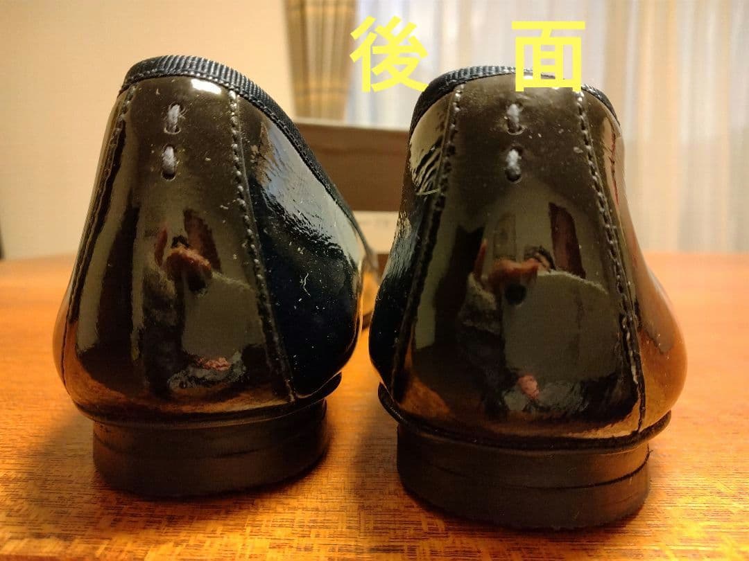 J&M Davidson ネイビー バレエシューズ 36 新品 滑り防止裏張済