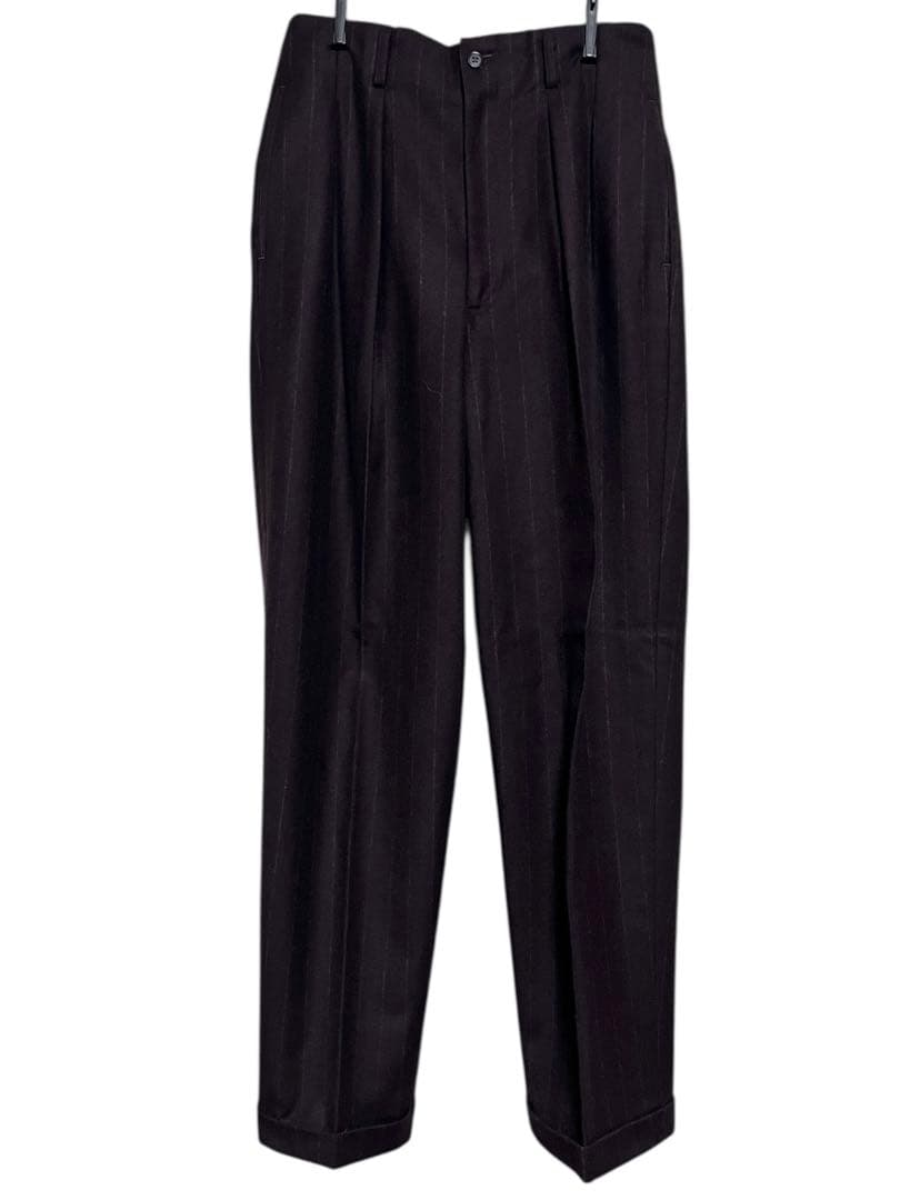 レア　80〜90s タケオキクチ　ストライプダブルウールセットアップ　サイズ2