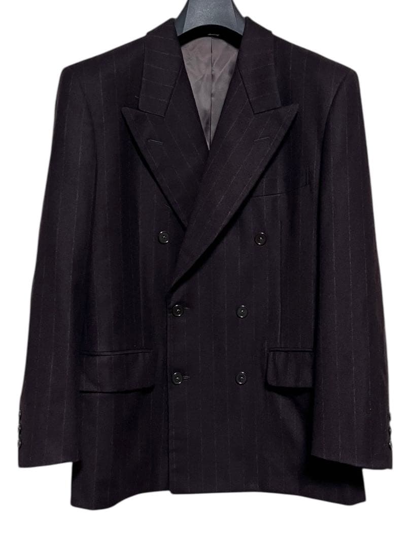 レア　80〜90s タケオキクチ　ストライプダブルウールセットアップ　サイズ2