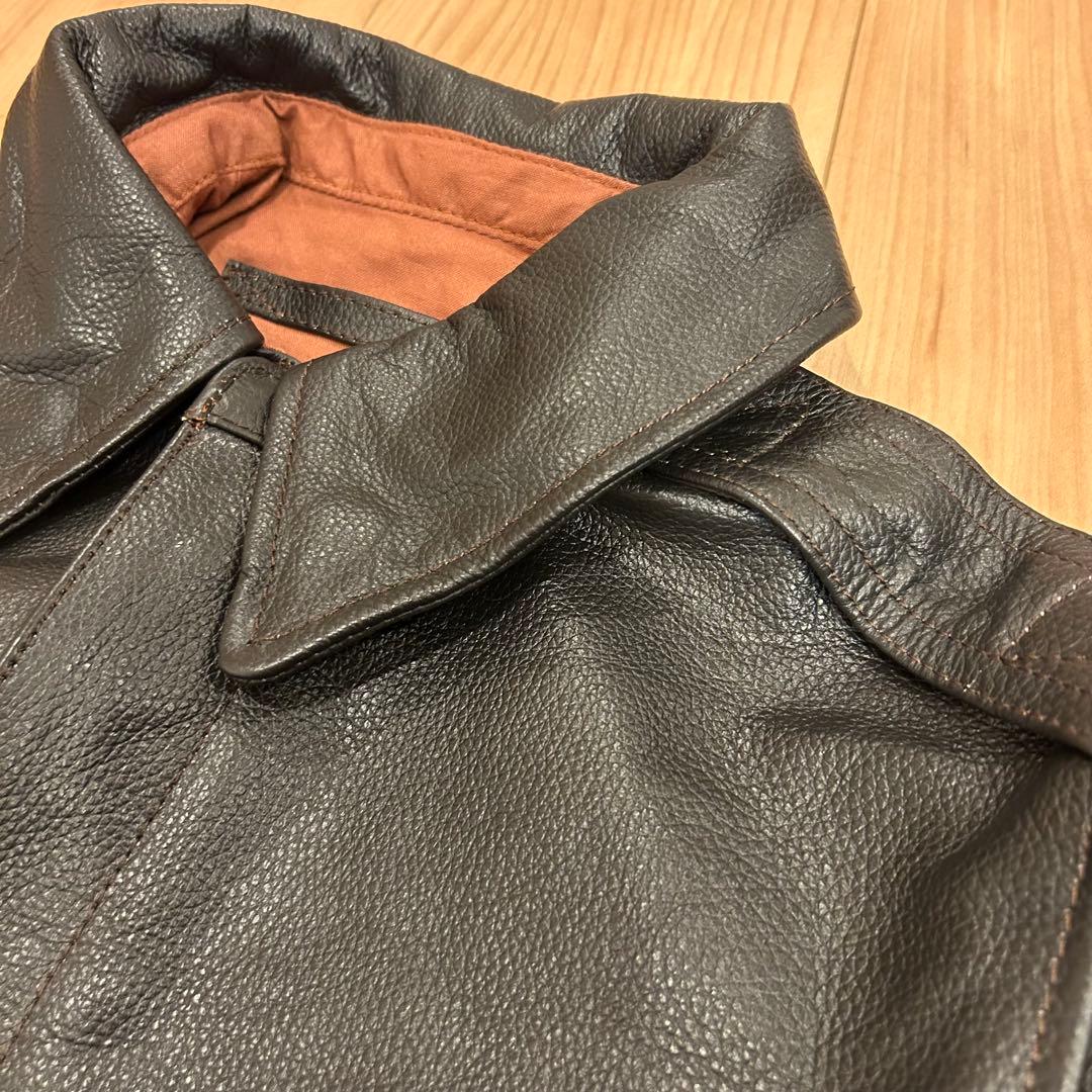 【美品】A2フライトジャケット 黒38 ホースレザージャケット