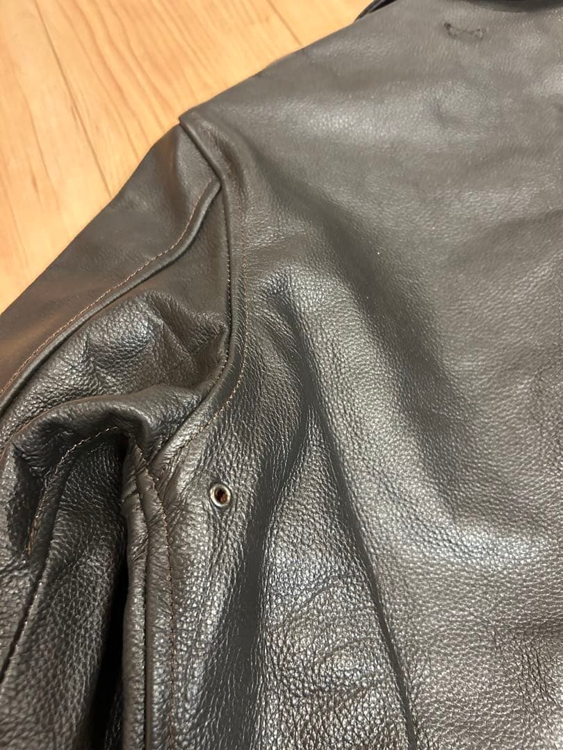 【美品】A2フライトジャケット 黒38 ホースレザージャケット