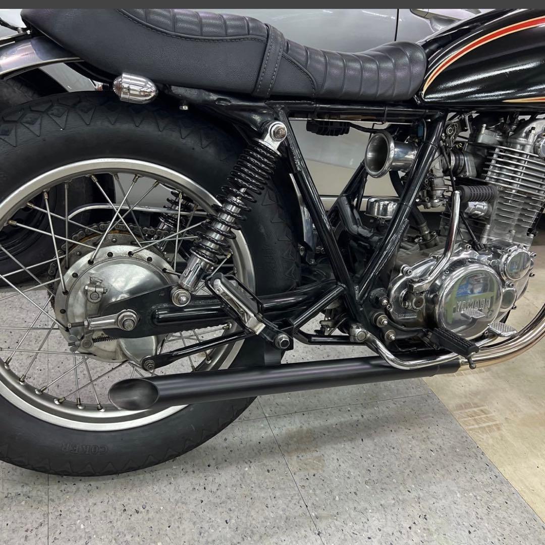 ぽ*ん様 ワンオフ　SR400 ショート菅　ドラッグパイプスラッシュカットマフラ