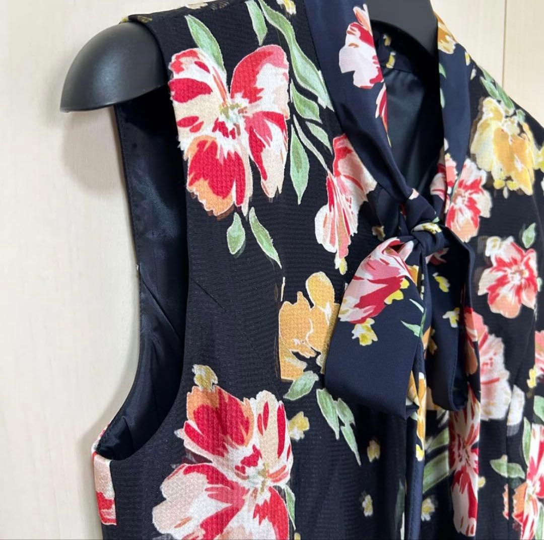 芸能人着用♡グレースコンチネンタル フラワープリント3Dワンピース 36