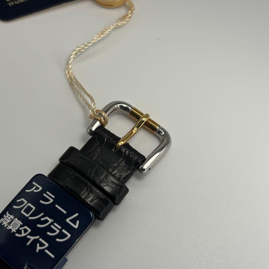 デッドストック品 SEIKO セイコー 高級QZ時計 クロノグラフ 電池交換済