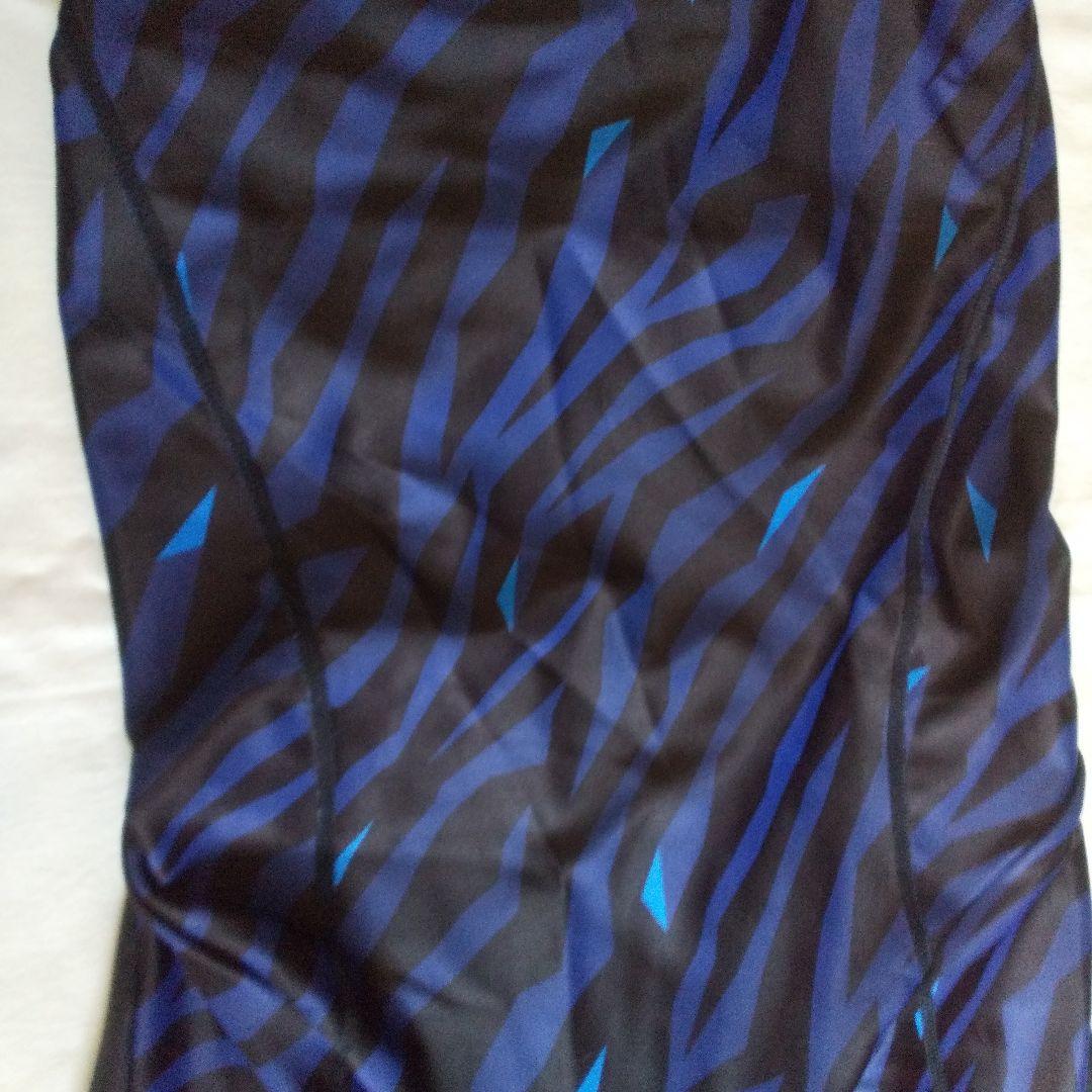 新品 TYR 競泳用水着 ハイバックL黒×ネイビー×ブルー日本製