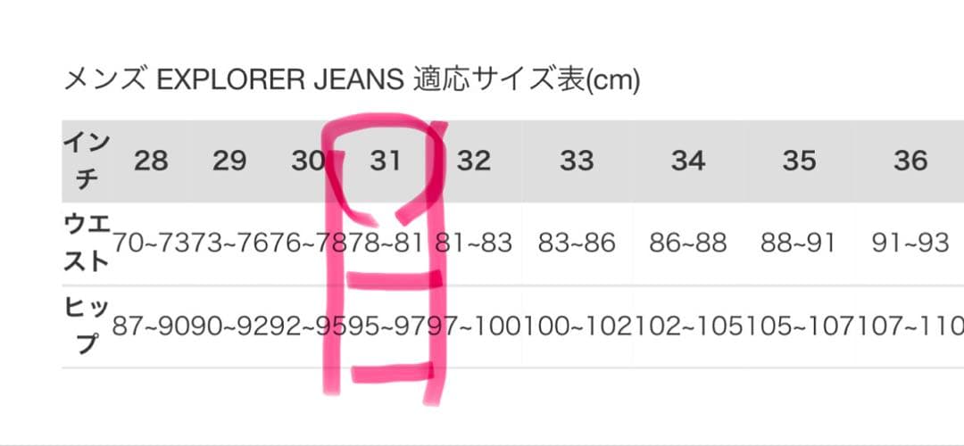 クシタニ　エクスプローラジーンズ　デニム31インチ