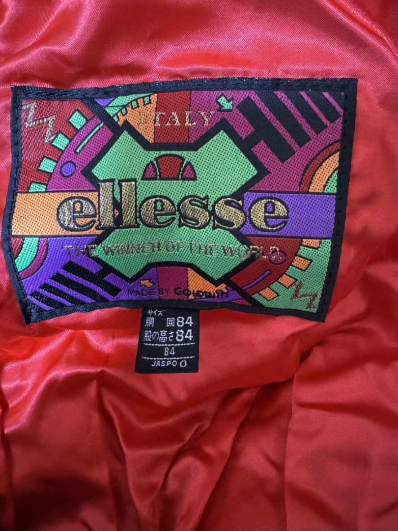 ellesse エレッセ スキーウェア 上下セット Mサイズ 昭和レトロ