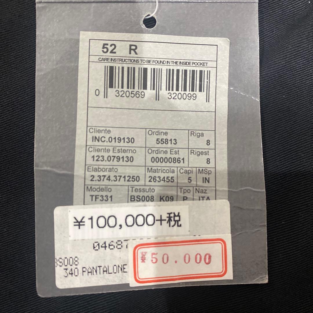 [新品]トムフォード スラックス サイズ52タグ付き ブラック TOM FORD