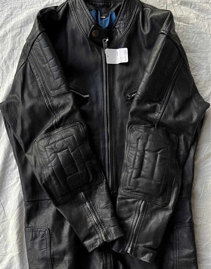 rst ブラックレザー　つなぎ　オールインワン