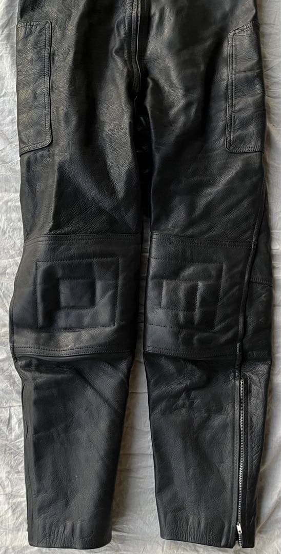 rst ブラックレザー　つなぎ　オールインワン