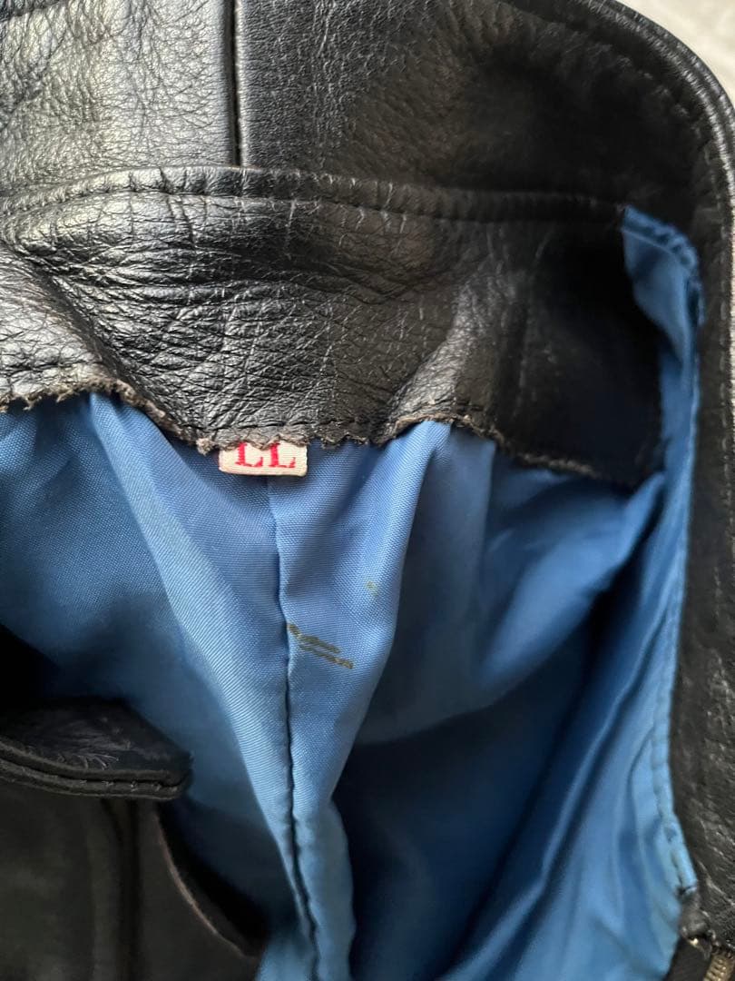 rst ブラックレザー　つなぎ　オールインワン