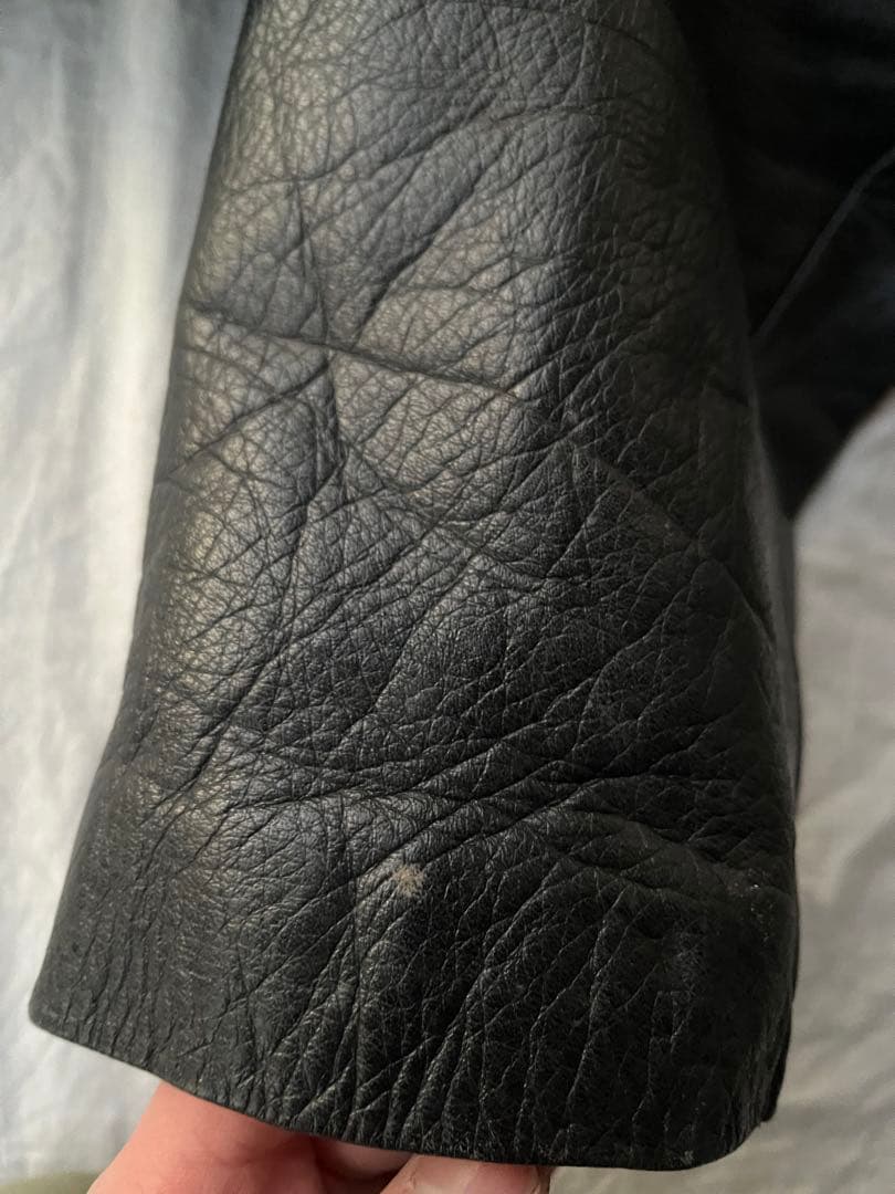 rst ブラックレザー　つなぎ　オールインワン