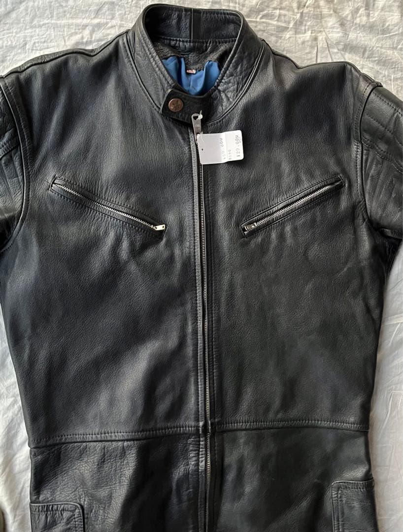 rst ブラックレザー　つなぎ　オールインワン