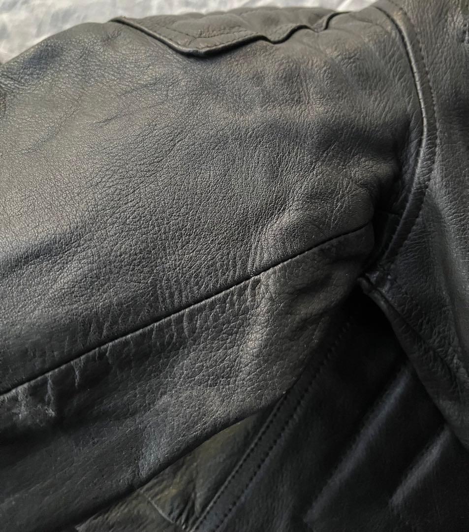 rst ブラックレザー　つなぎ　オールインワン