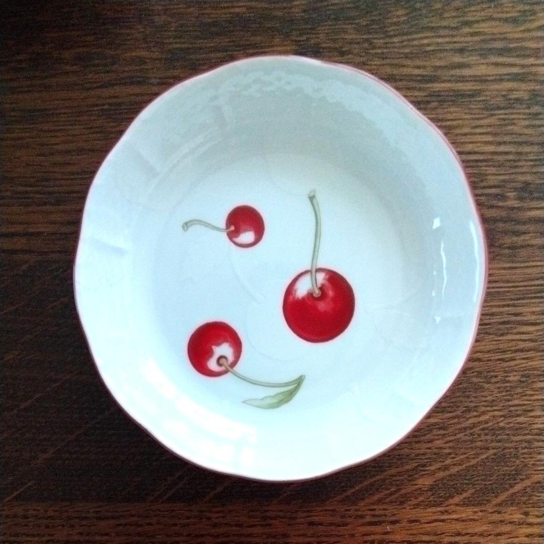 リチャードジノリ アンティコチェリー 皿 プレート 14cm 4枚 さくらんぼ