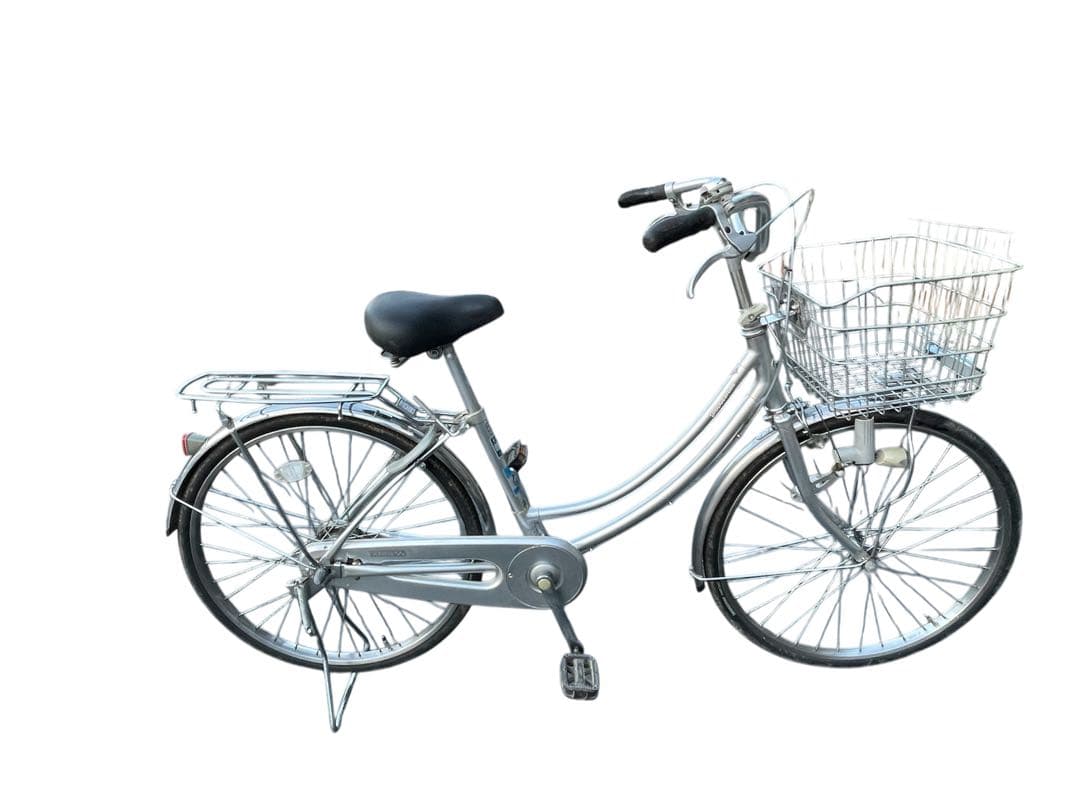 シティサイクル シルバー 前カゴ付き