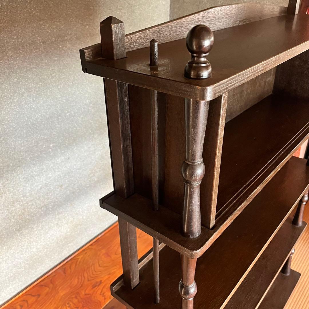 レトロ　ウッドブックキャビネット　木製本棚　５段