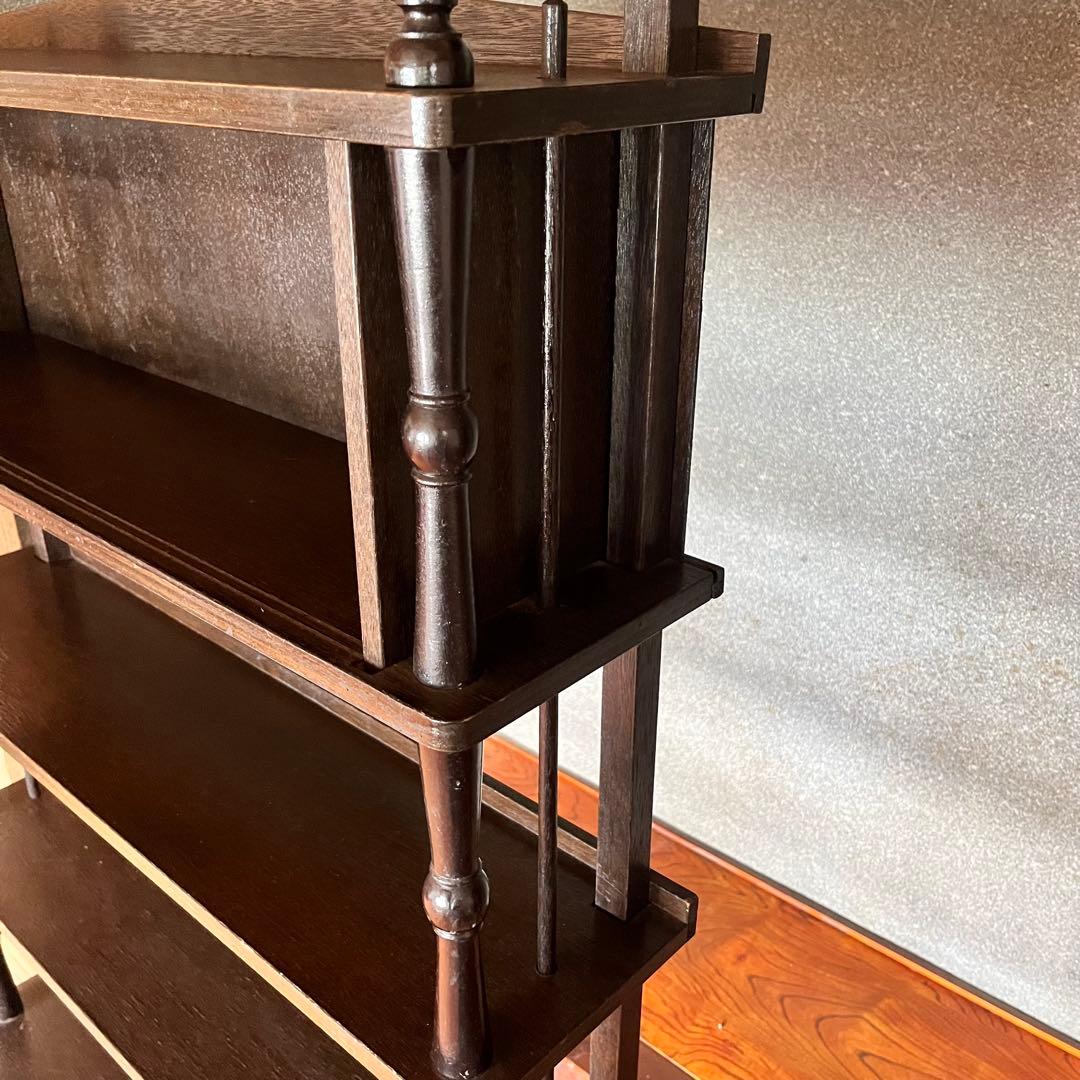 レトロ　ウッドブックキャビネット　木製本棚　５段