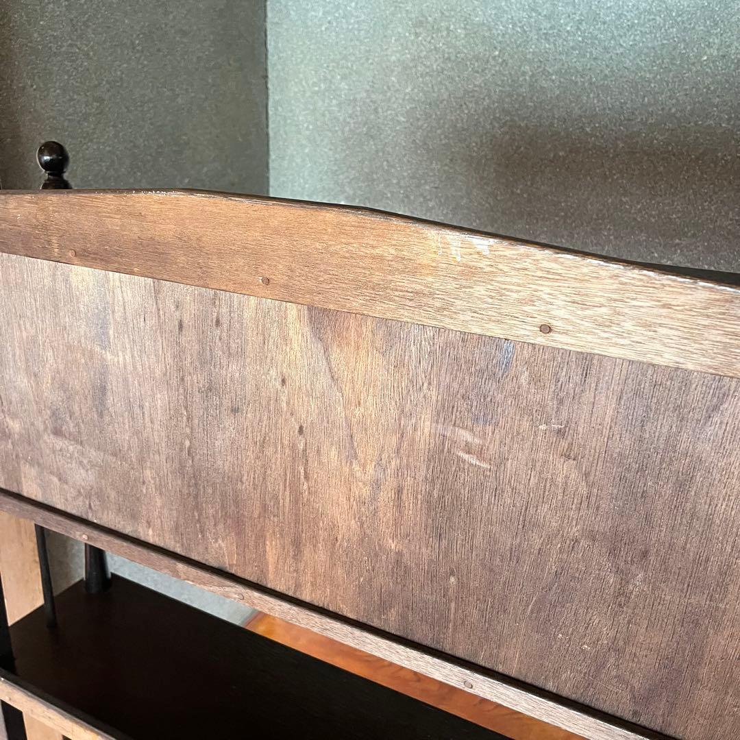 レトロ　ウッドブックキャビネット　木製本棚　５段