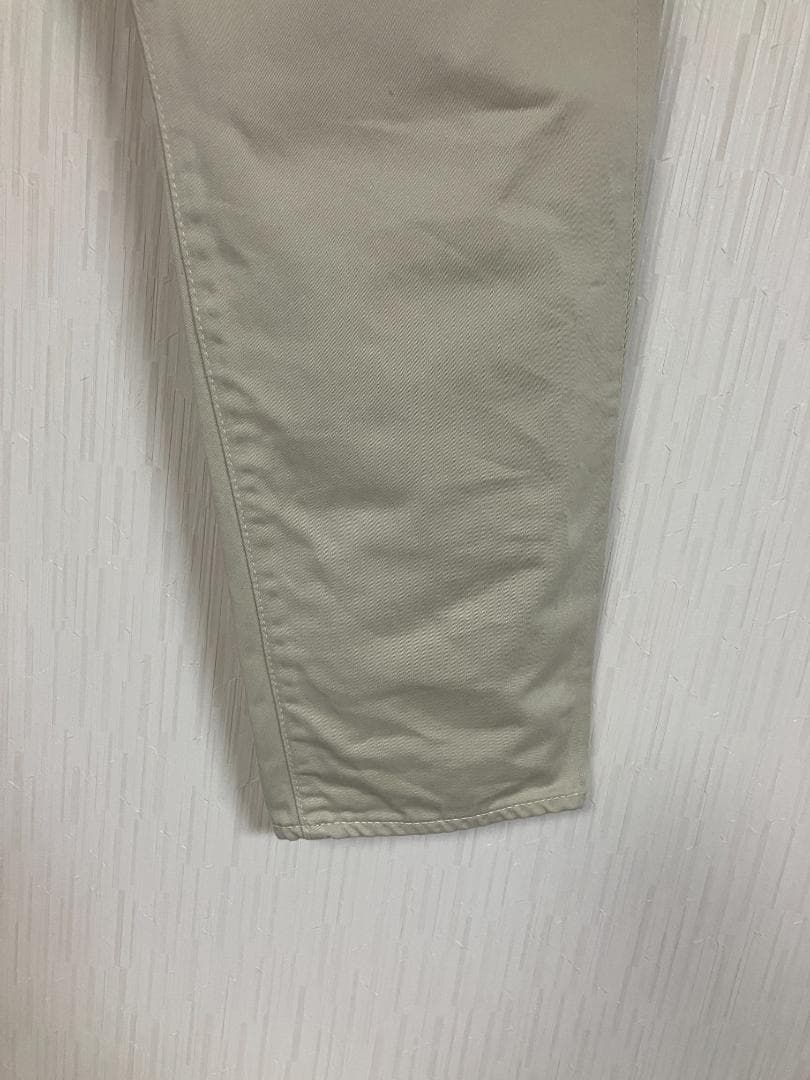 未使用級 sanca テーパード ベージュ デニム チノ L サンカ 日本製